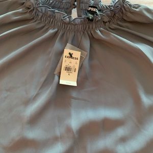 Periwinkle blue sleeveless blouse